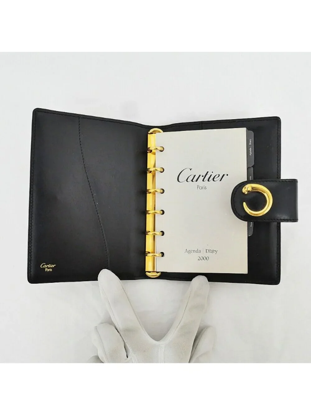 Cartier Panthere Notebook Small Black Gold Agenda